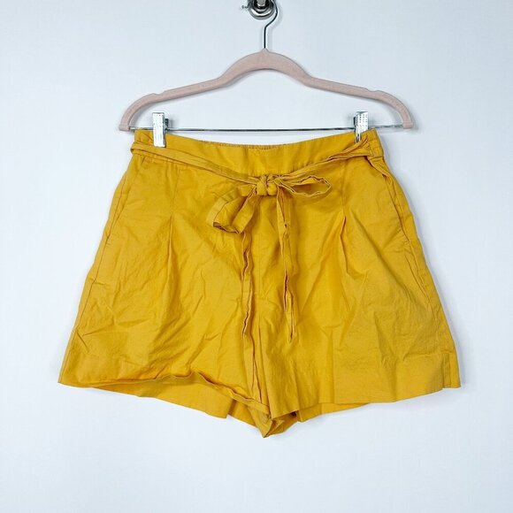 2/$30 J. Crew Tie-waist Short In Cotton Poplin Saffron 10 #A0166 - Picture 4 of 9